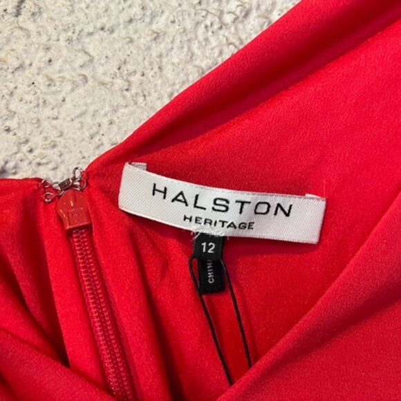 Halston V-Neck Cape Dress – new with tags - Picture 3 of 8